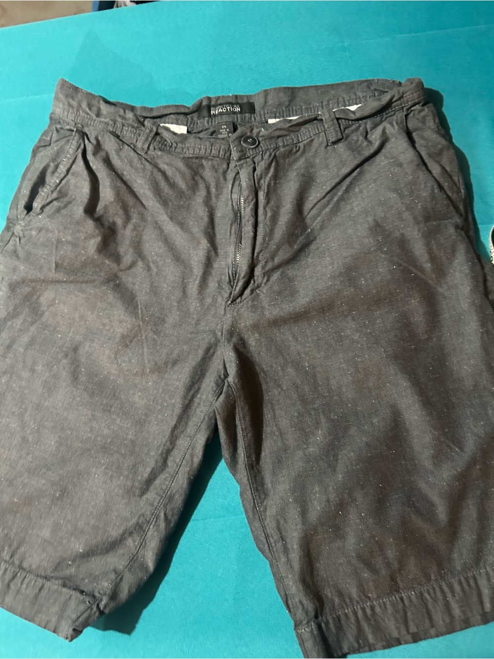 Kenneth Cole Reaction Men's Charcoal grey Flat Front Shorts